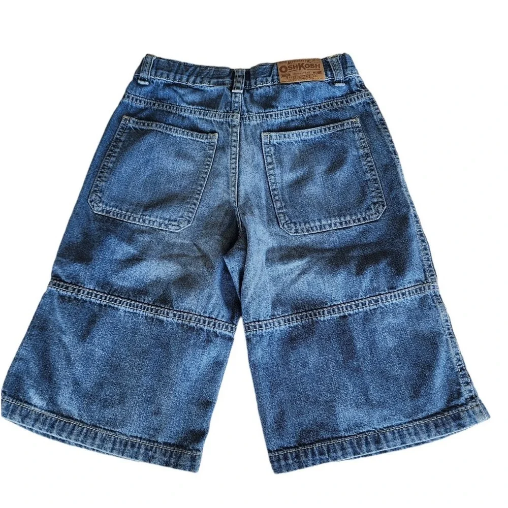 OshKosh Denim‎ Jean Shorts Adustable Elastic Waist Boy's Size 7X
